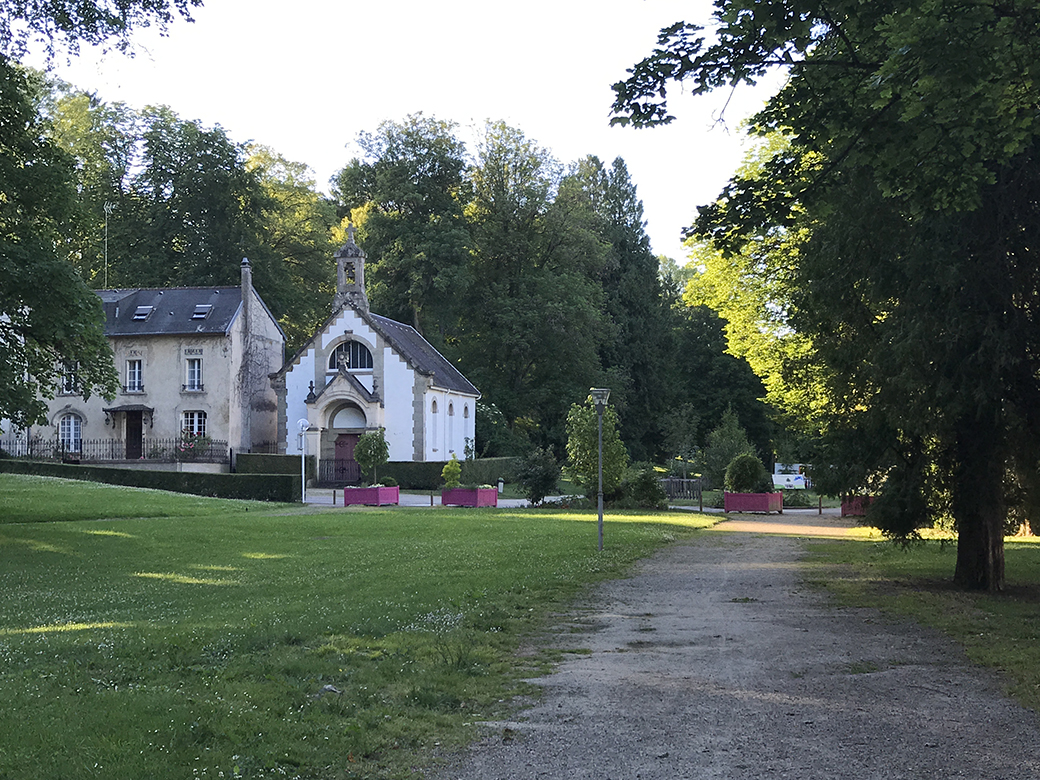 English church in the park at Contrexéville